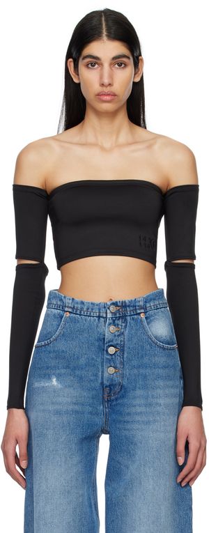 MM6 Maison Margiela Black Bodycon T-Shirt