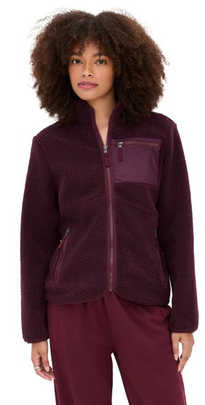 Splits59 Harris Sherpa Jacket Dark Cherry L