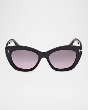 Linda-02 Polarized Acetate Cat-Eye Sunglasses