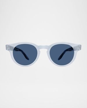 Men's Oxford Acetate Round Sunglasses