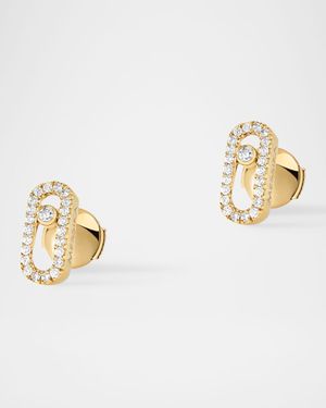Move Uno 18K Yellow Gold Diamond Stud Earrings