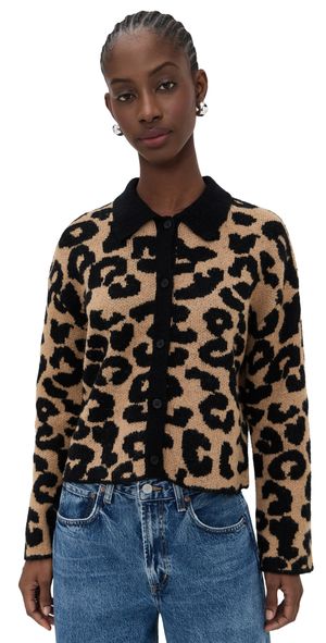 LE JEAN Wren Cardigan Leopard S