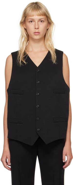 MM6 Maison Margiela Black Tailoring Vest