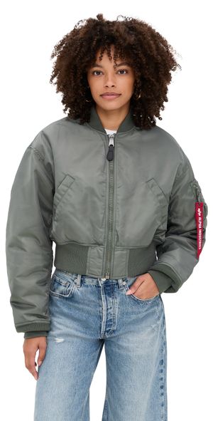 Alpha Industries MA-1 Cropped Flight Jacket FIELD GRAY S