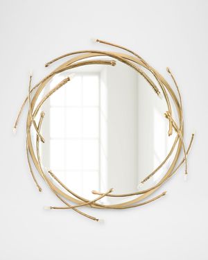 Entrata Quartz Spiral 37" Wall Mirror