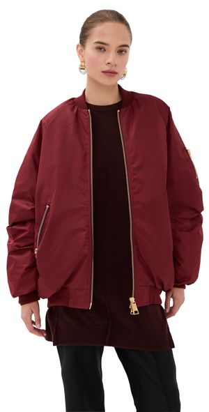 FRENKEN Marker Winter Nylon Bomber Burgundy 32