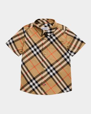 Boy's Owen Short-Sleeve Shirt, Size 6M-2T