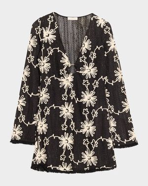 Cassie Floral Mini Dress Coverup