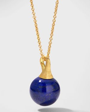 18K Africa Lapis Pendant Necklace