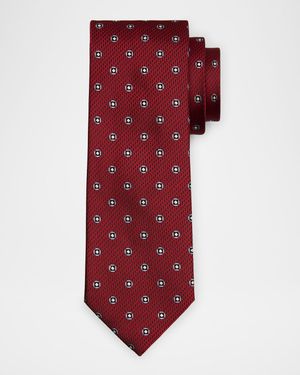 Men's Medallion Jacquard Silk Tie