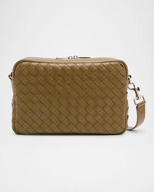 Men's Intrecciato Medium Crossbody Bag