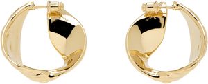 Ferragamo Gold Draped Earrings