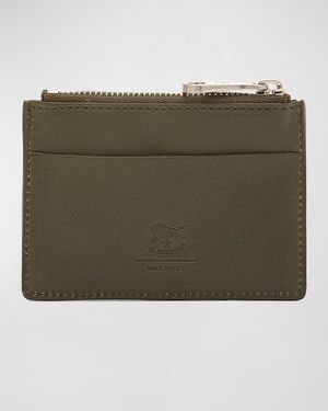 Men's Cestello Leather Zip Card Case