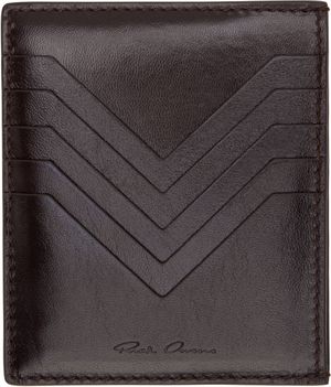 Rick Owens Brown Hollywood Square Card Holder