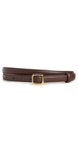 LIÉ STUDIO The Georgia Slim Belt Solid Black/Gold 85