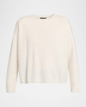 Fluffy Cashmere Crewneck Sweater