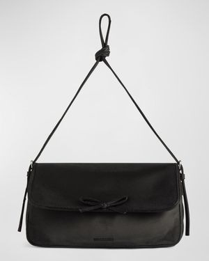 Leopolda Distressed Satin Pochette Shoulder Bag