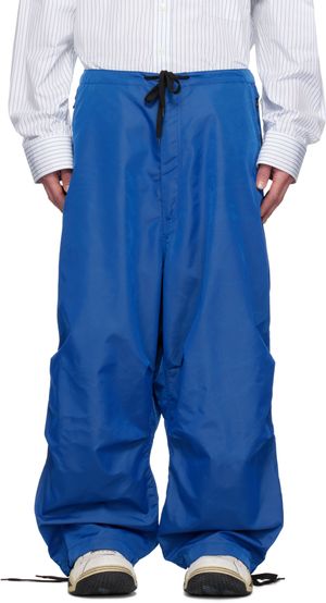 Hed Mayner Pantalon de survêtement bleu en satin édition Reebok