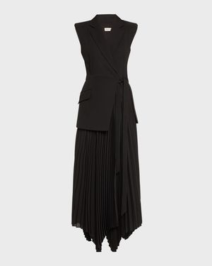 Helena Combo Blazer Sleeveless Midi Dress