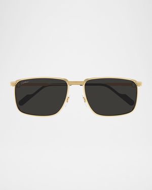 Men's CT0534SM Metal Rectangle Sunglasses