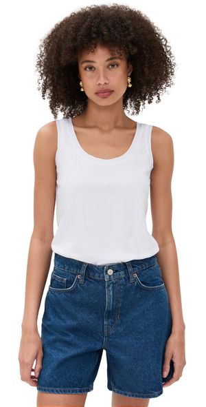 Commando Essential Cotton Tank Thong Bodysuit White M