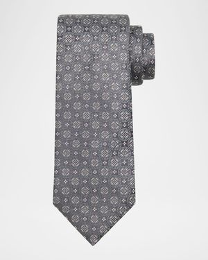 Men's Geometric Silk Tie