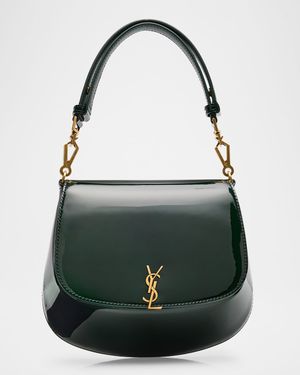 YSL Flap Top-Handle Bag in Patent Leather