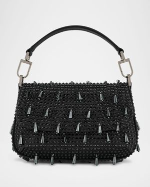 La Prima Small Beaded Top-Handle Bag