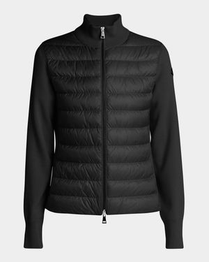 Padded Wool Cardigan