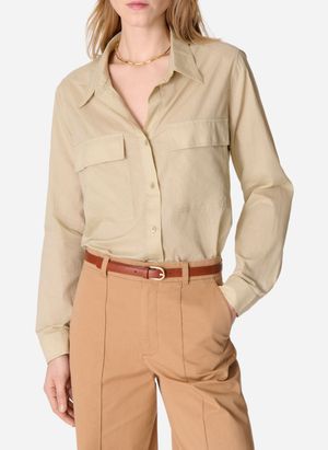 Vanessa Bruno - Chemise droite en coton - Taille XL - Gris