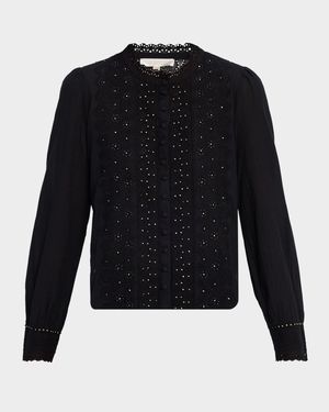 Larine Embellished Cotton Top