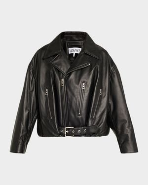 Short Nappa Lambskin Biker Jacket