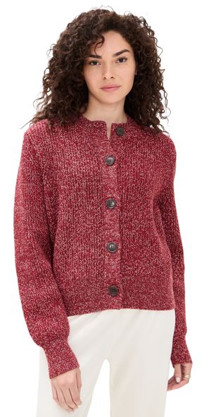 Varley Patricia Rib Cardigan Red Flecked S