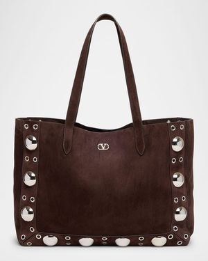 Nellcote Studded Suede Tote Bag