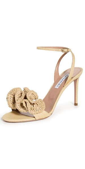 Aquazzura Noches Tropicales Sandals Natural 37
