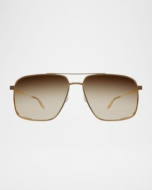 x 007 Men's Scaramanga Titanium Aviator Sunglasses