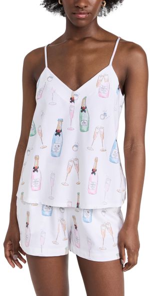BedHead PJs Boxer Tank Pajama Set Champagne Wedding S