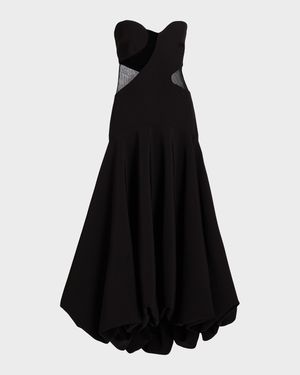 Daniella Strapless High-Low Bubble Gown