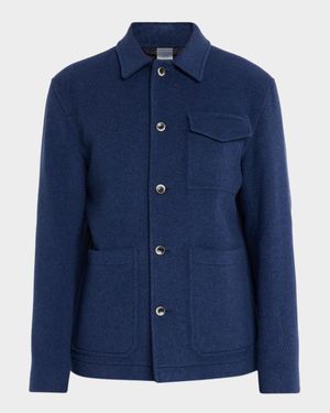 Men's Field Jacket in Soft Recycled Wool