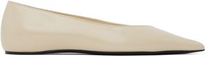 TOTEME Ballerines blanc cassé à col asymétrique