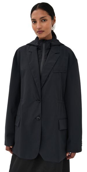 Tibi Tech Suiting Anorak Blazer Black M