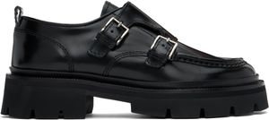 AMI Paris Black Anatomical Monkstraps