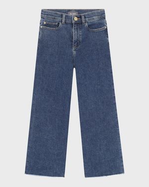 Girl's Lily Wide-Leg Denim Jeans, Size 2-6