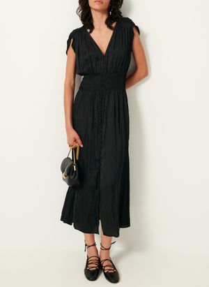 Sessun - Robe chemise droite - Taille L - Noir
