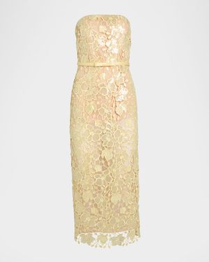 Rowen Sequined Lace Midi Dress