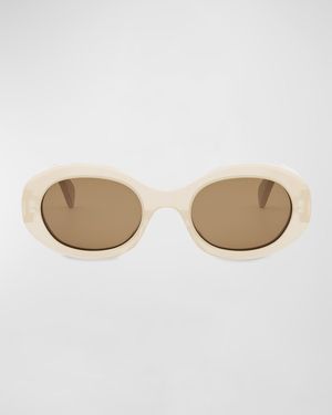 Triomphe Acetate Oval Sunglasses