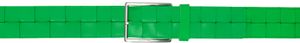 Bottega Veneta Green Maxi Intreccio Belt