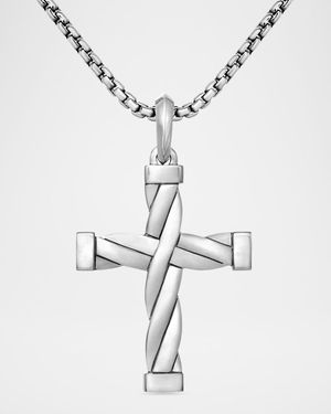DY Helios Cross Pendant in Silver, 36mm