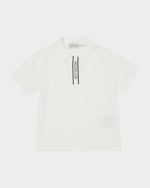 Boy's Logo-Print Polo Shirt, Size 12-14