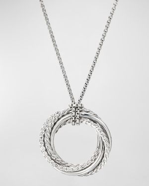 DY Crossover Pendant Necklace w/ Diamonds